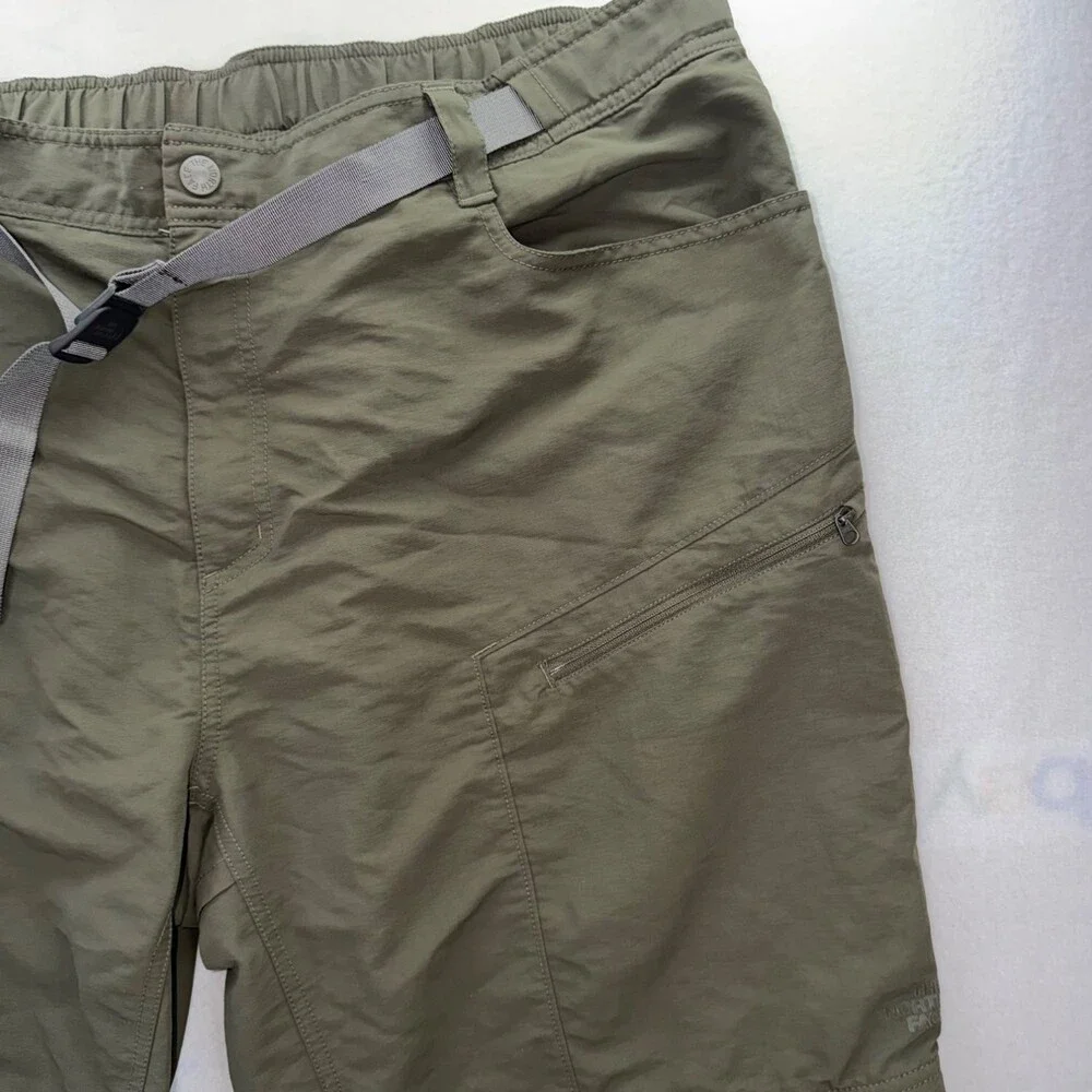 The North Face Travel Pants Mens XXL Olive Green Straight Leg Multiple Pockets